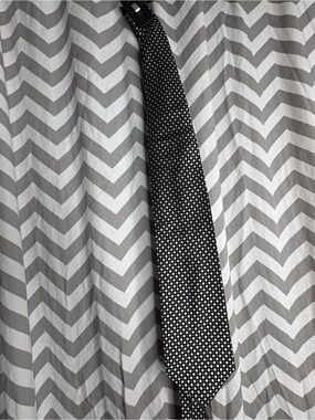 Black and White Microdot Men's Tie - Classic Pattern